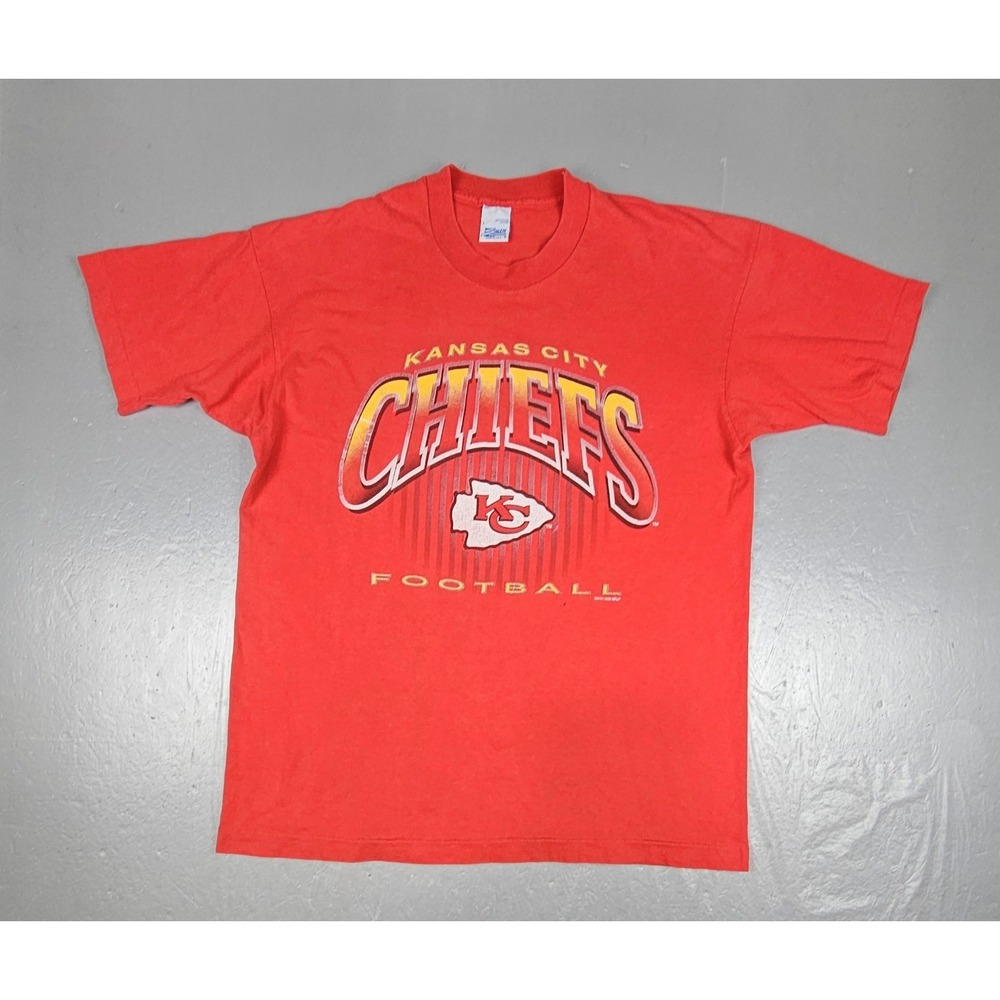 Vintage Salem Kansas City Chiefs T-Shirt Mens XL Red Single Stitch Made In USA